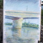 多摩川でスケッチ(ソフトパステル使用) 多摩川でスケッチ(ソフトパステル)